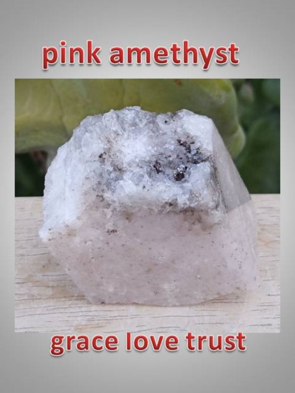 Pink Amethyst free form tower stone rock crystal 02